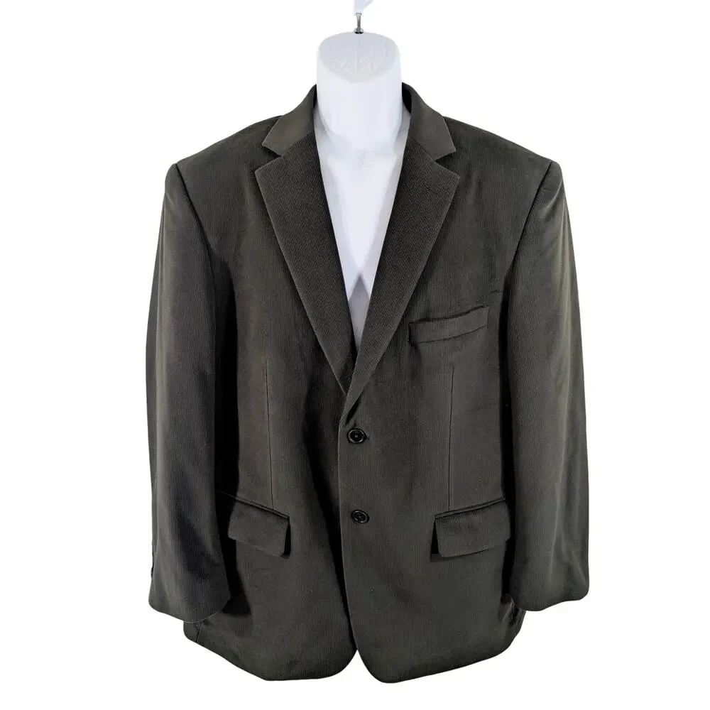 NWOT! PRONTO UOMO! ESPRESSO BROWN FINE, VELVETY CORDUROY 2 BUTTON JACKET! 46S